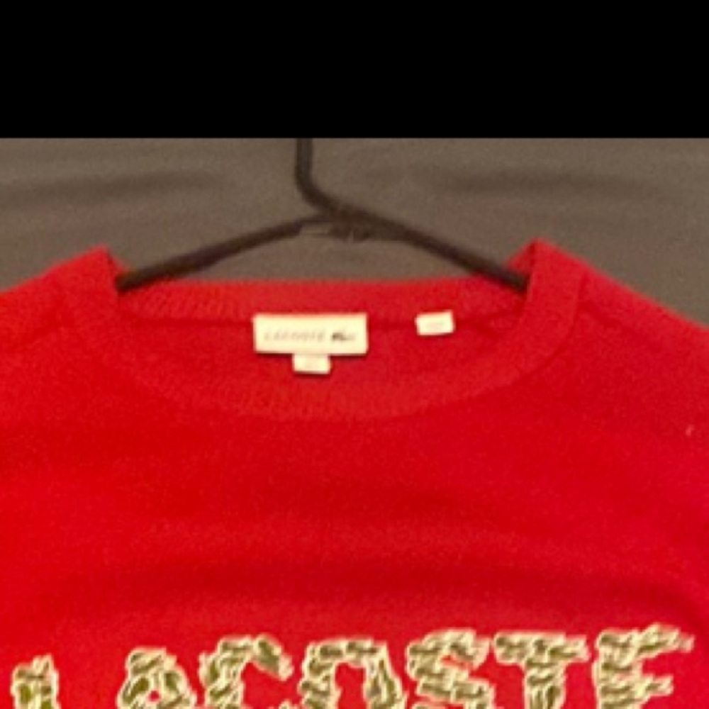 Lacoste crew sweater , large US.. 5 France…. Worn once.. nice stylish / warm